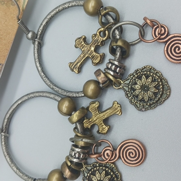 Gold and Silver Handmade Earrings - Picture 7 of 7